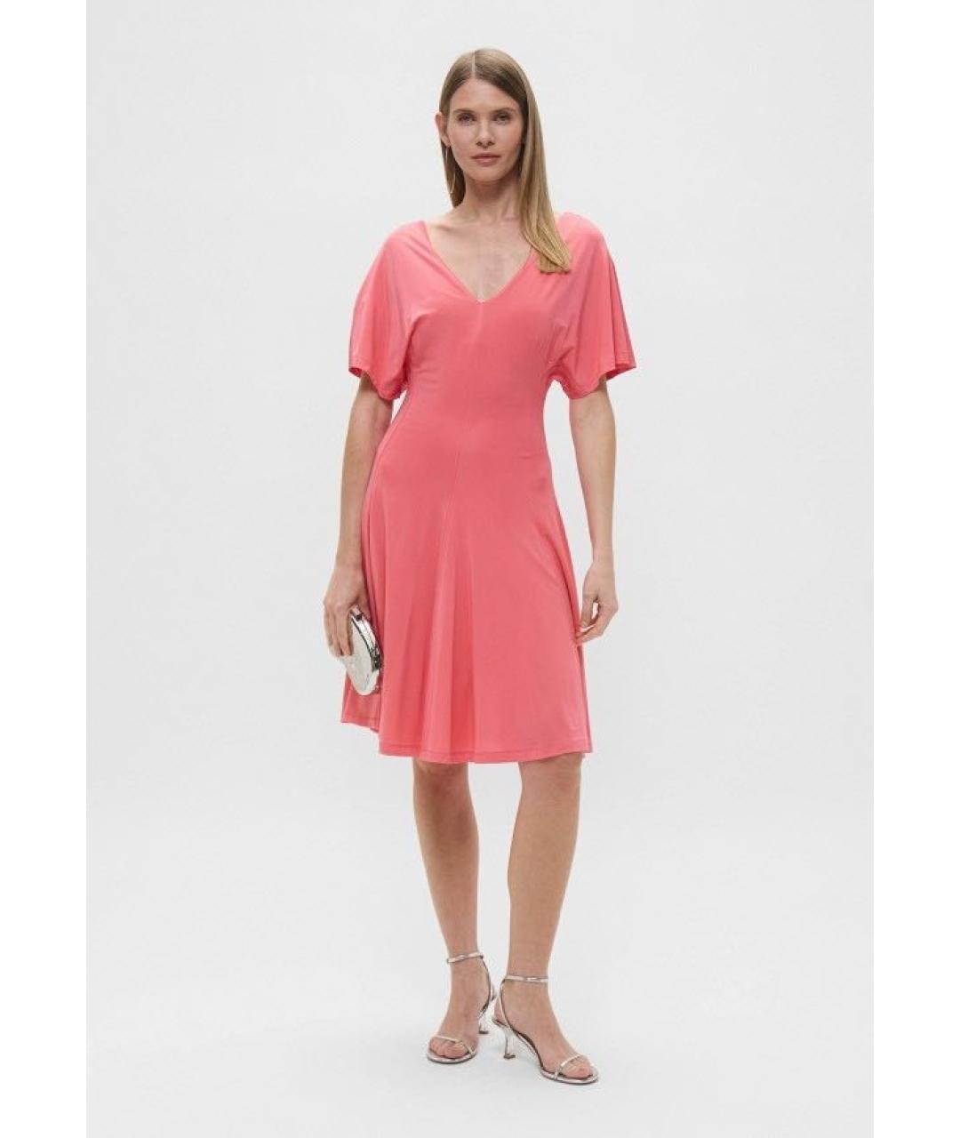 TRUSSARDI Розовое вискозное повседневное платье, фото 2