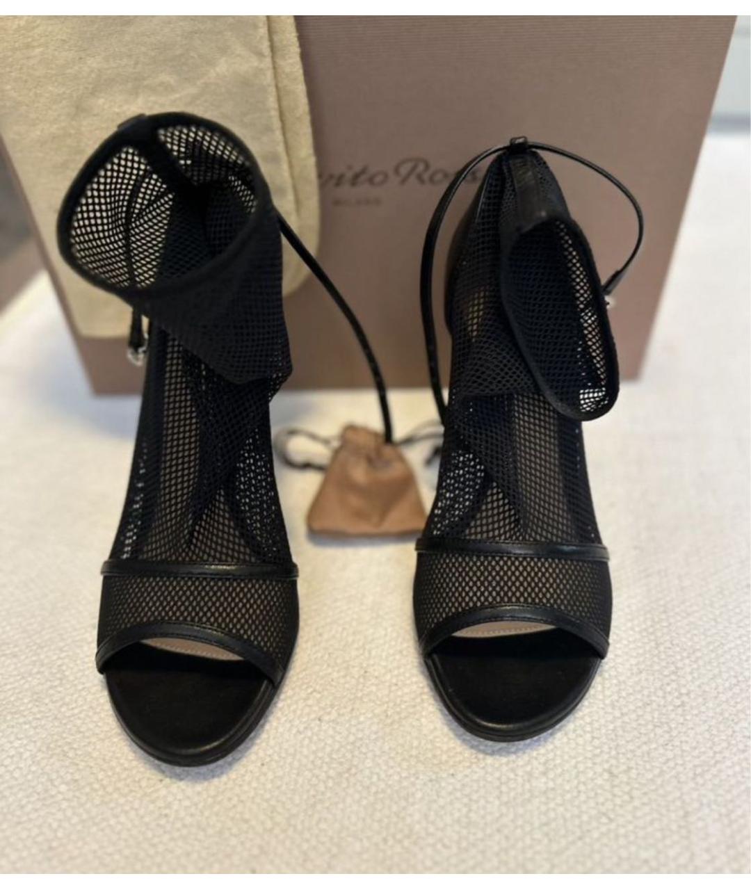 GIANVITO ROSSI Черные кожаные туфли, фото 3