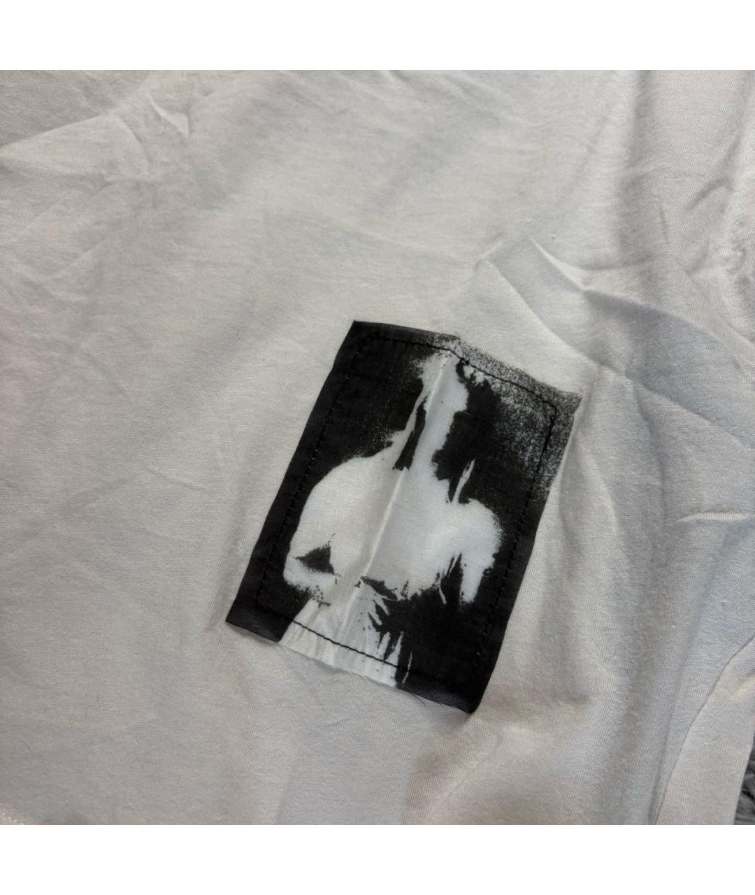 ANN DEMEULEMEESTER Бежевая хлопковая футболка, фото 4