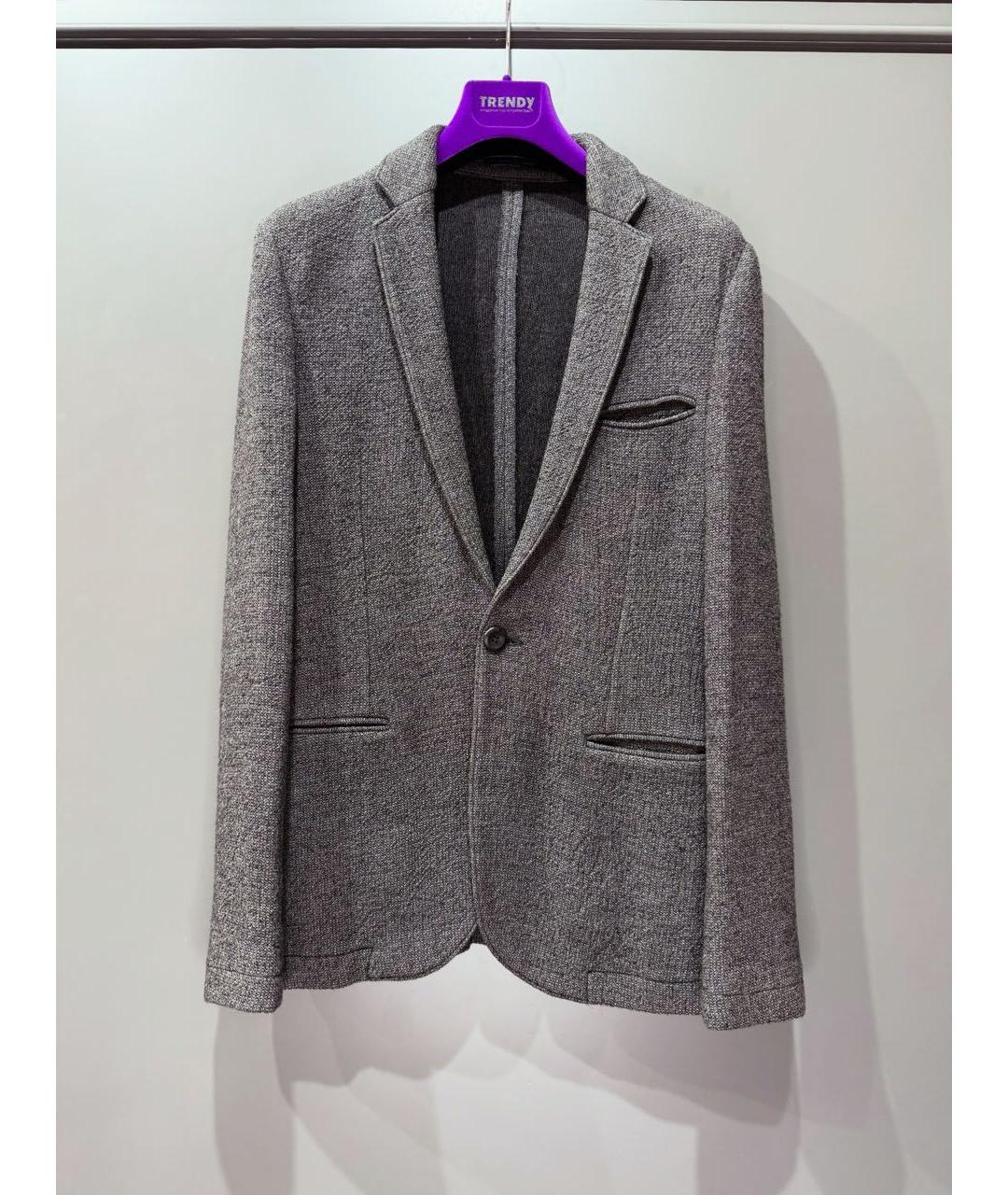 EMPORIO ARMANI Серый вискозный пиджак, фото 2