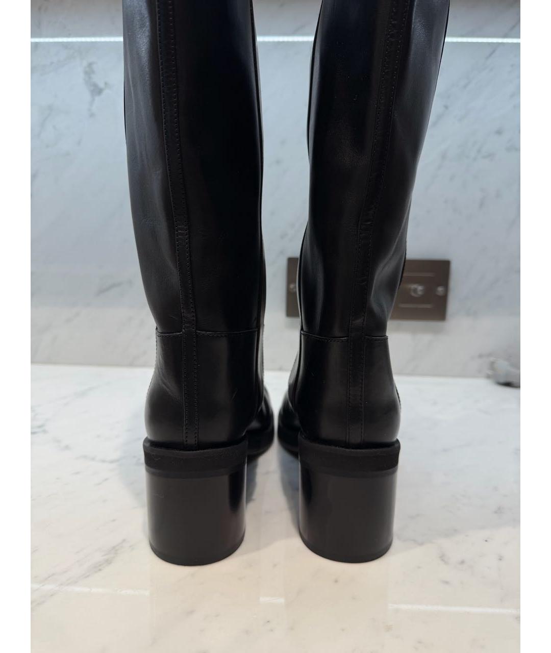JIMMY CHOO Черные кожаные сапоги, фото 4