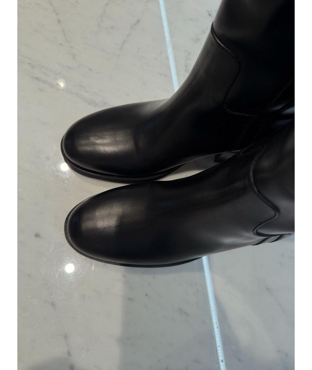 JIMMY CHOO Черные кожаные сапоги, фото 3