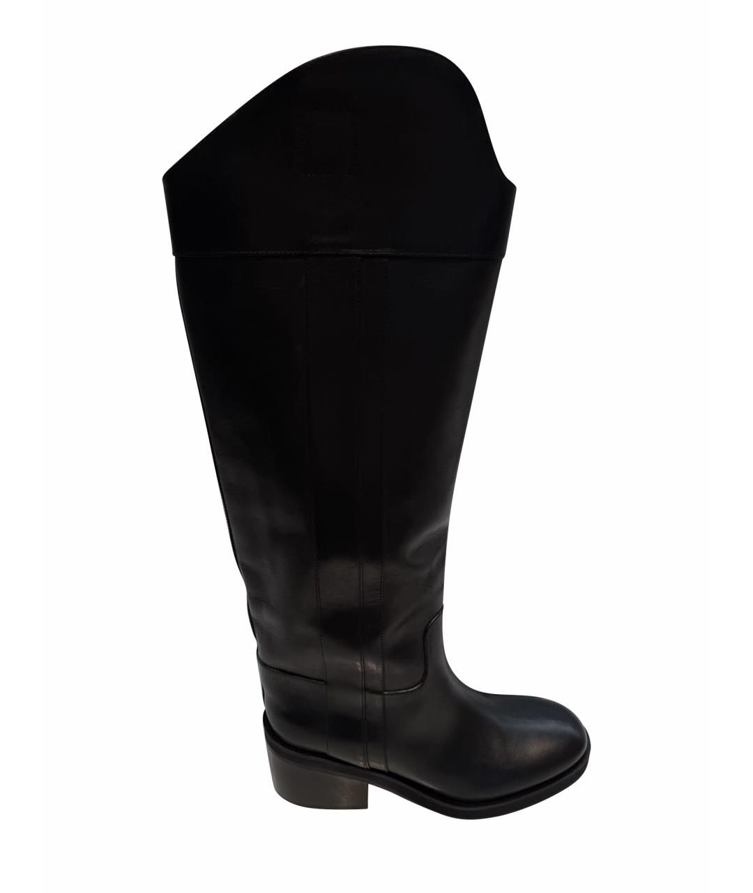 JIMMY CHOO Черные кожаные сапоги, фото 1