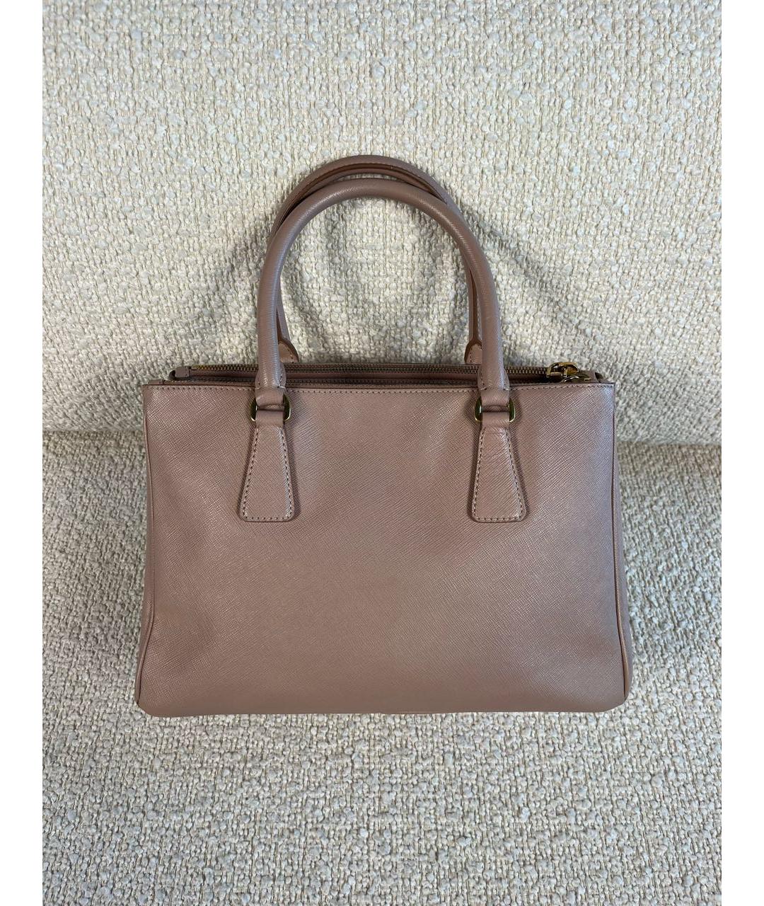 PRADA Розовая кожаная сумка с короткими ручками, фото 3