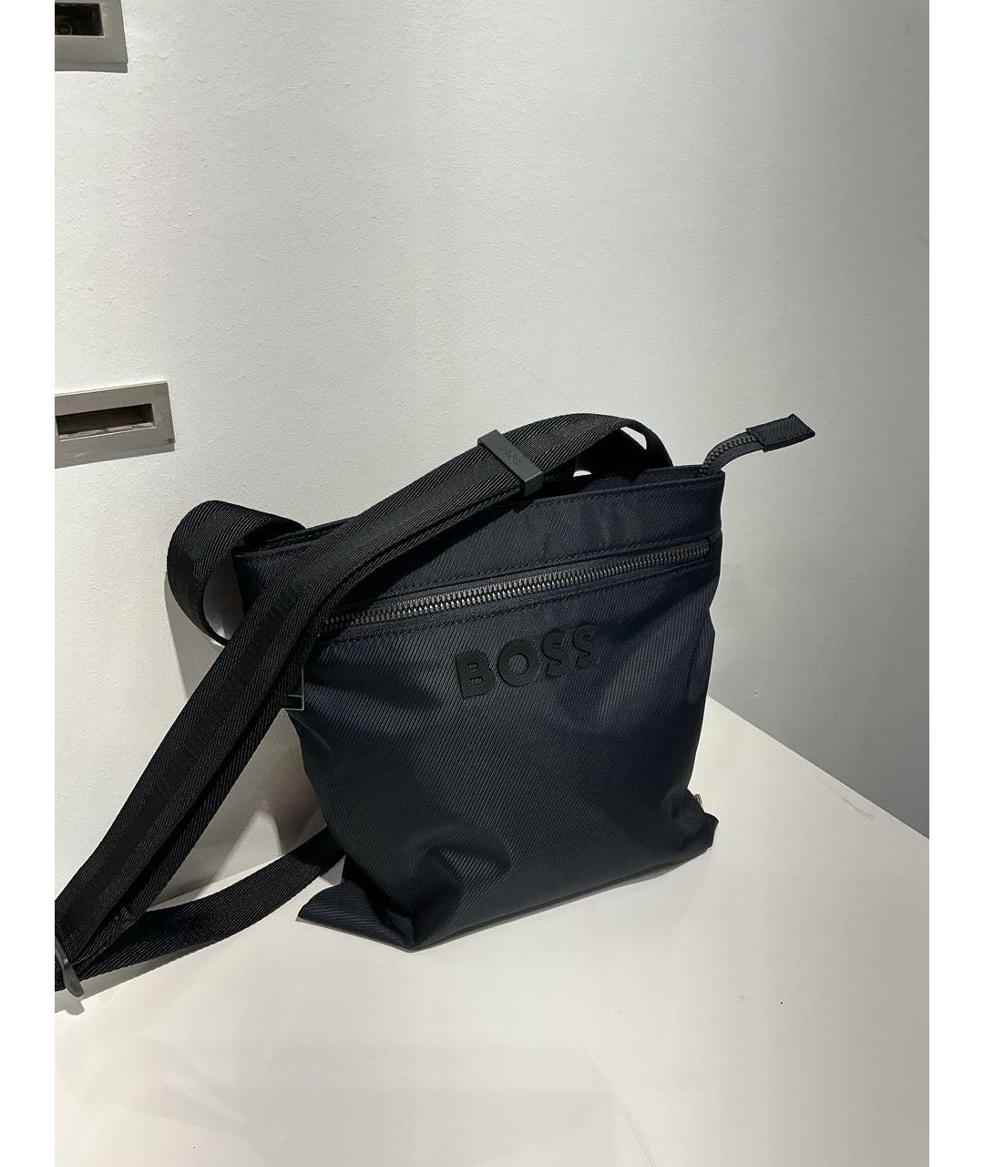 HUGO BOSS Черная синтетическая сумка на плечо, фото 2