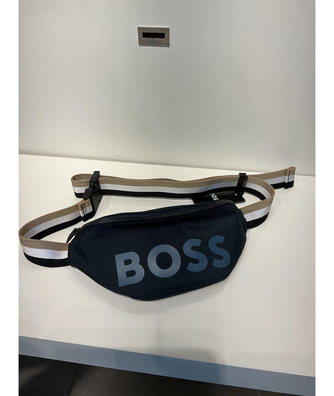 HUGO BOSS Черная синтетическая поясная сумка, фото 4