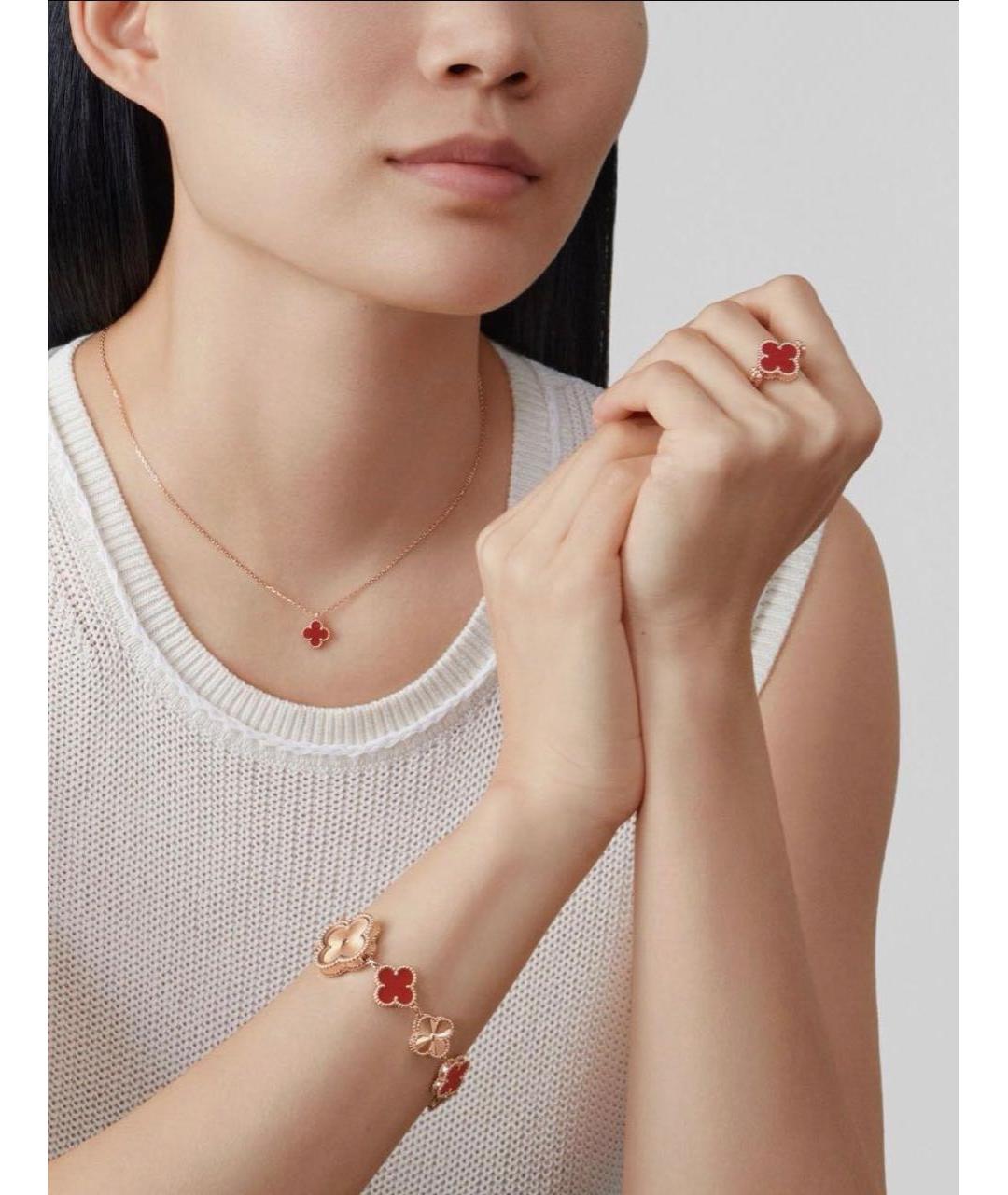 VAN CLEEF & ARPELS Бордовая подвеска из розового золота, фото 3