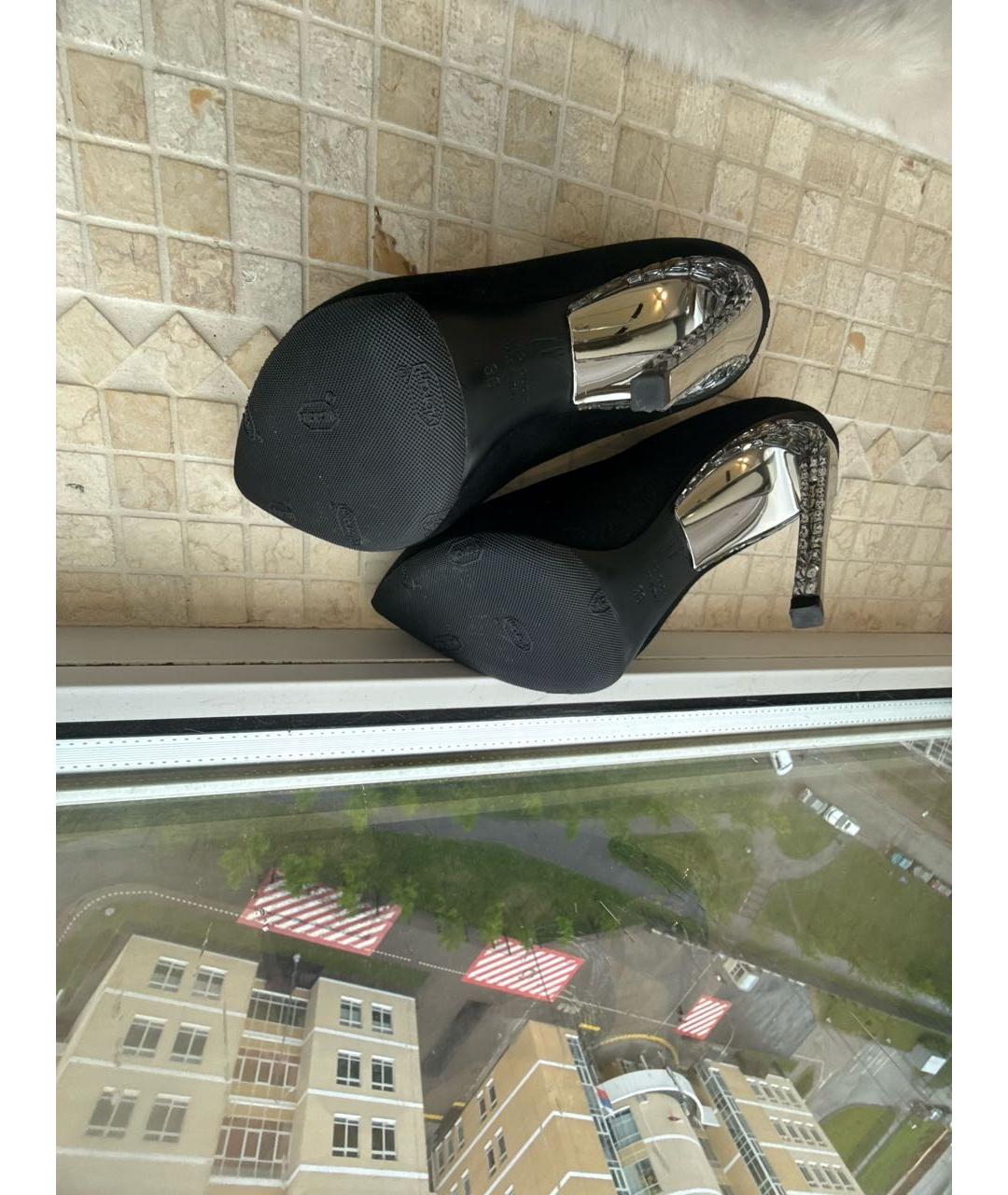 GIUSEPPE ZANOTTI DESIGN Черные замшевые туфли, фото 7
