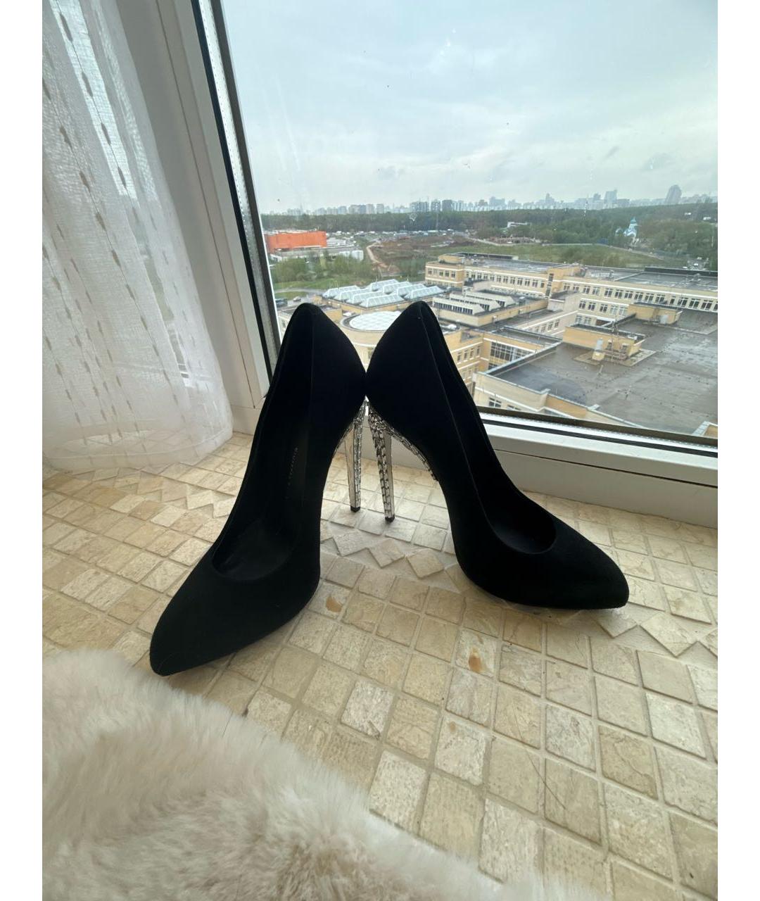 GIUSEPPE ZANOTTI DESIGN Черные замшевые туфли, фото 6