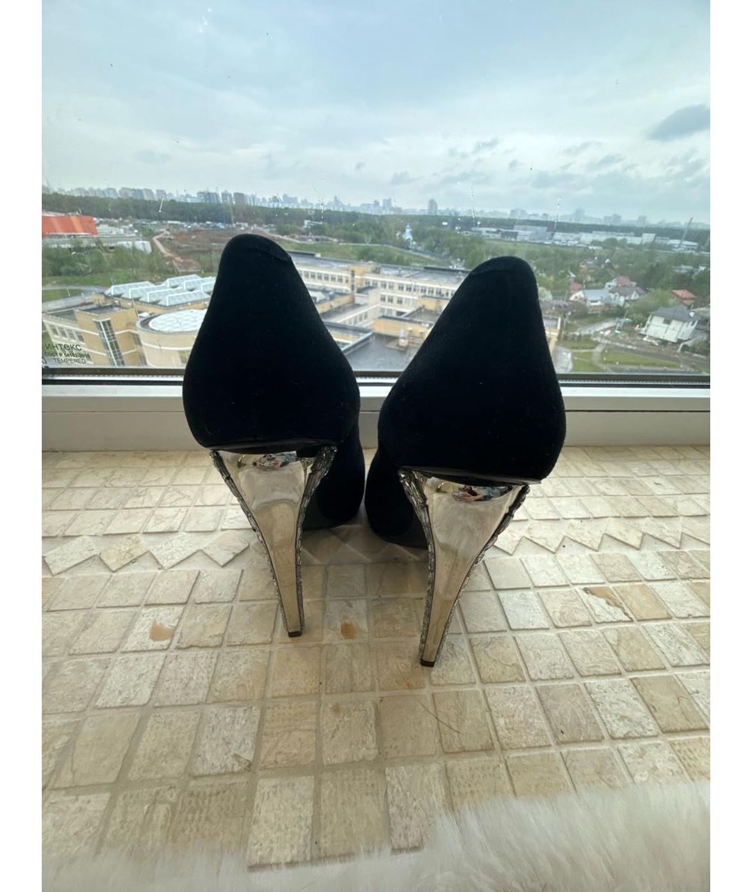 GIUSEPPE ZANOTTI DESIGN Черные замшевые туфли, фото 4