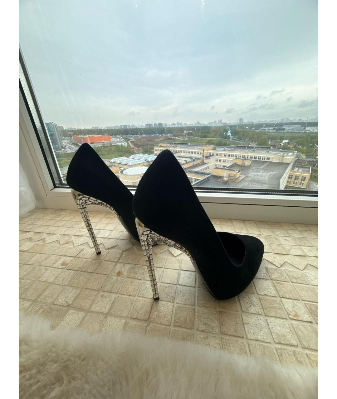 GIUSEPPE ZANOTTI DESIGN Черные замшевые туфли, фото 5