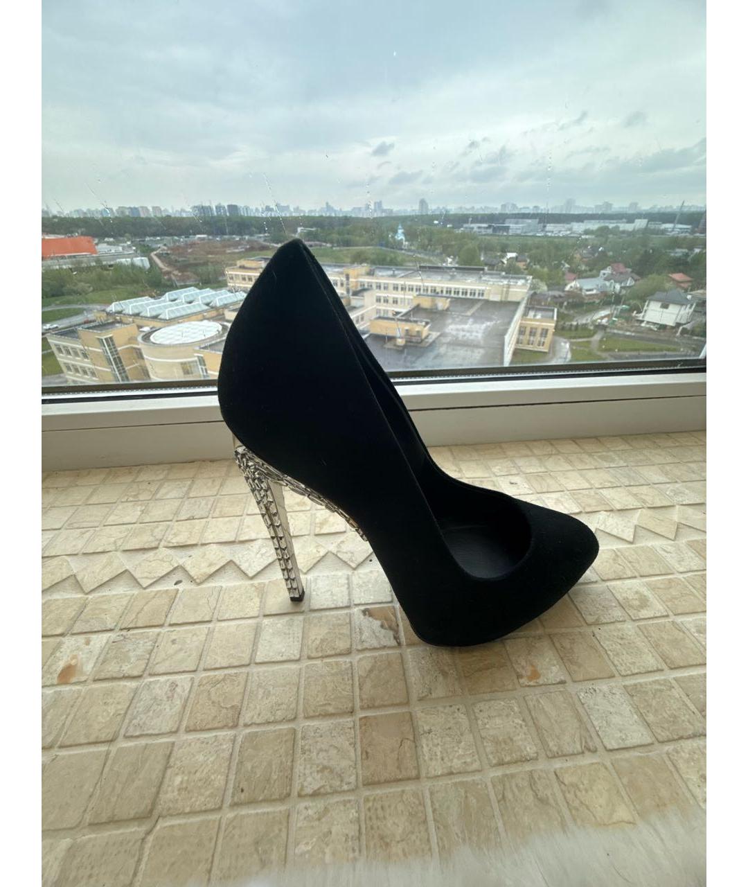 GIUSEPPE ZANOTTI DESIGN Черные замшевые туфли, фото 8