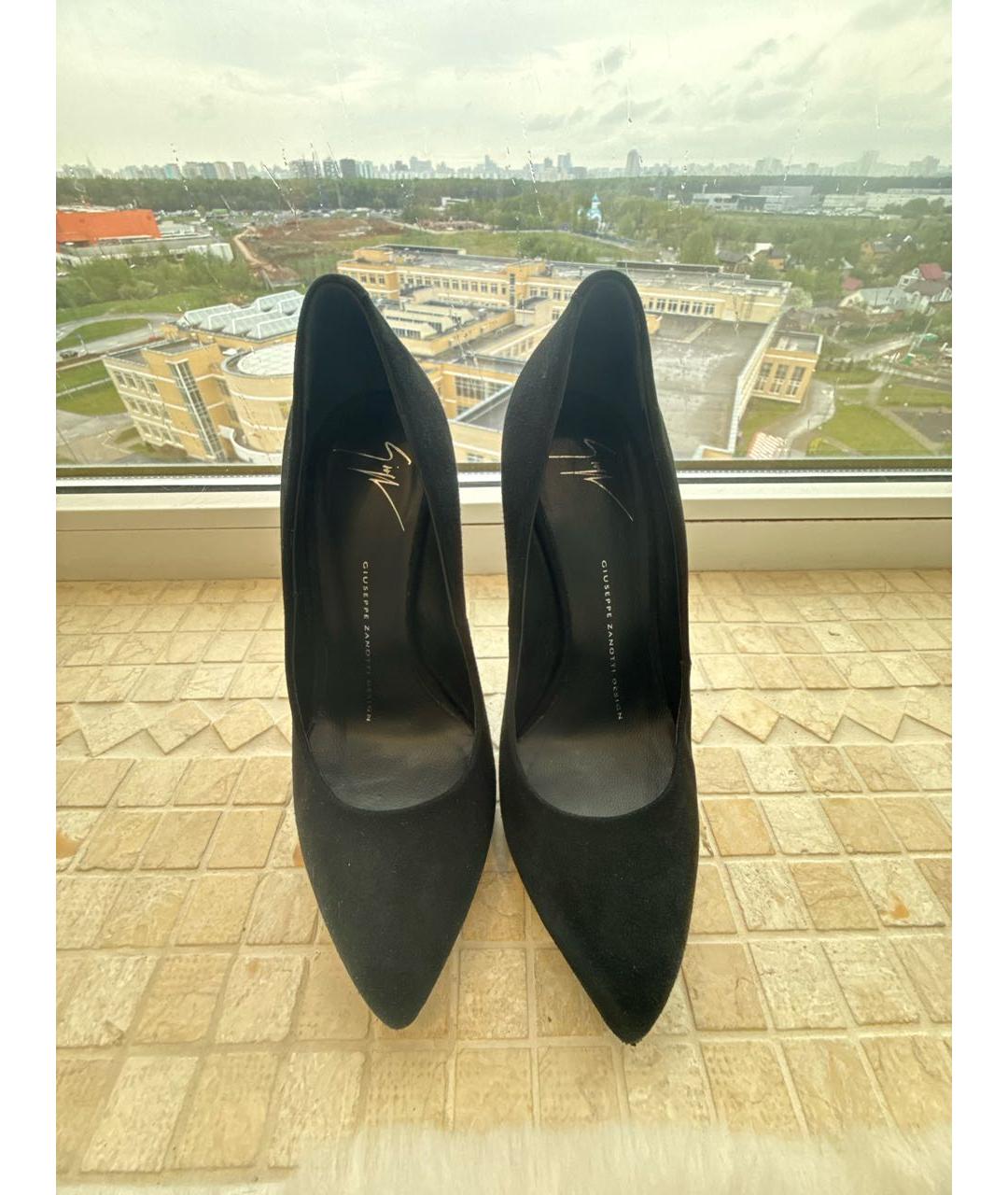 GIUSEPPE ZANOTTI DESIGN Черные замшевые туфли, фото 2