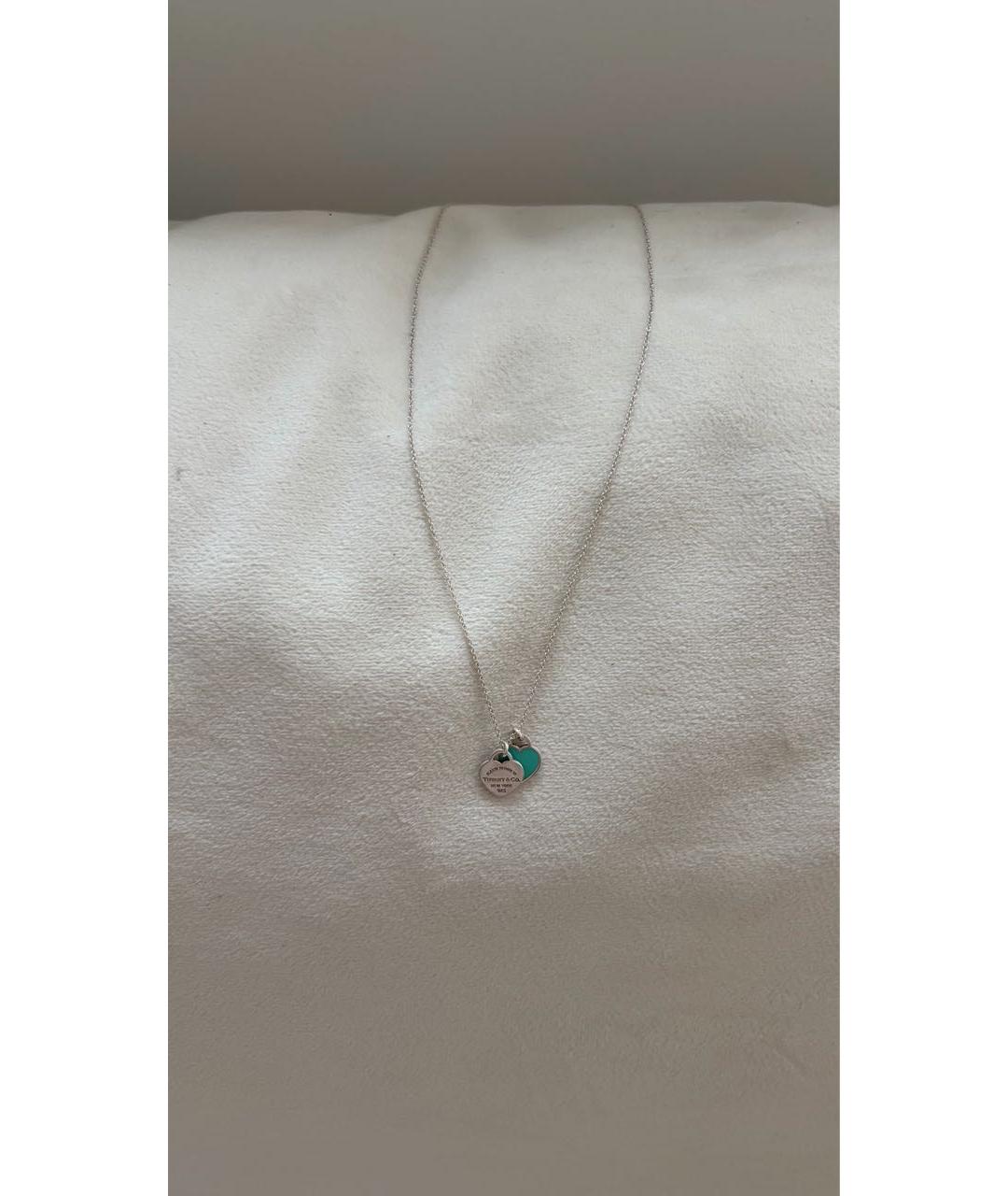 TIFFANY&CO Бирюзовое серебряное колье, фото 2
