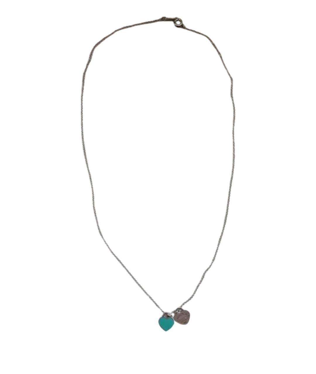 TIFFANY&CO Бирюзовое серебряное колье, фото 1