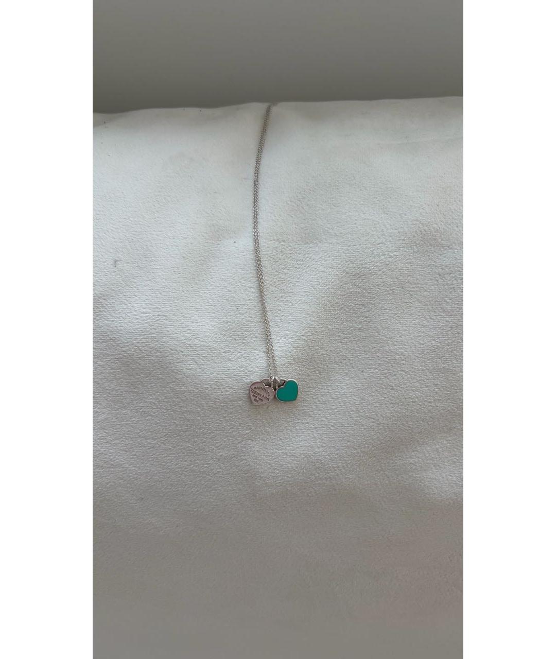 TIFFANY&CO Бирюзовое серебряное колье, фото 3