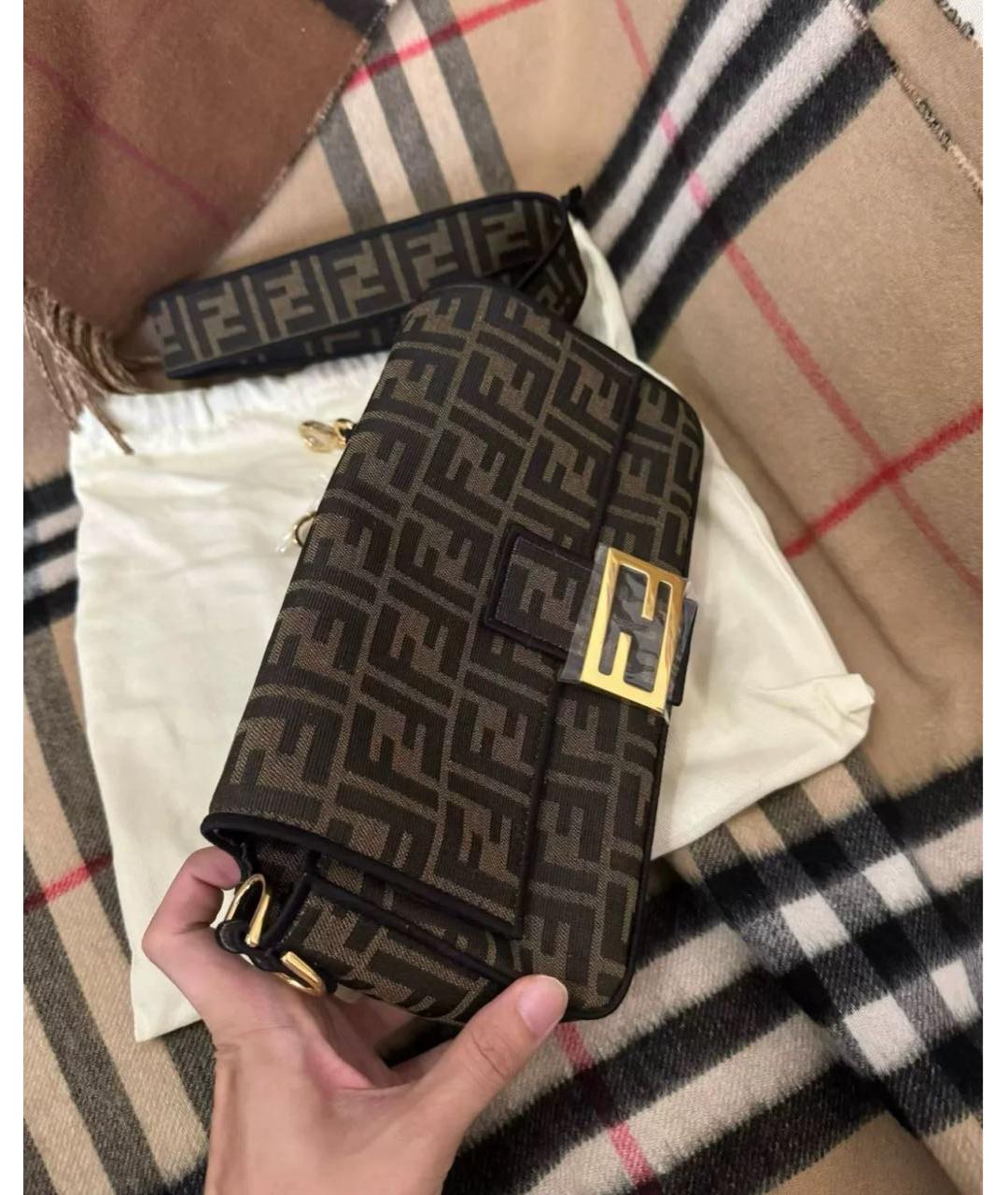 FENDI Коричневая сумка через плечо, фото 2