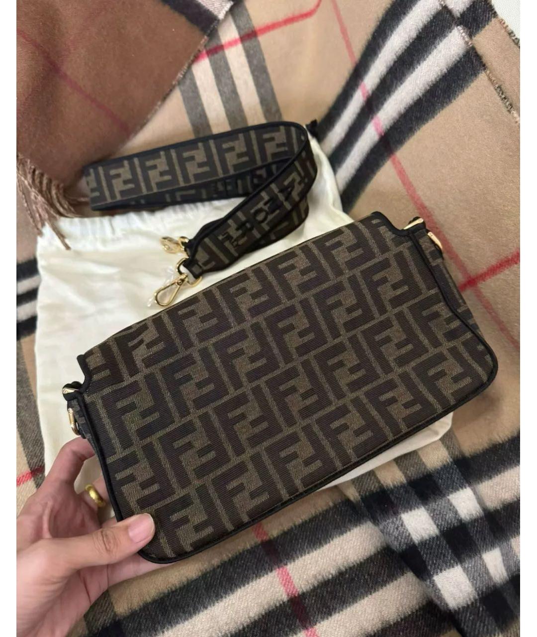 FENDI Коричневая сумка через плечо, фото 3