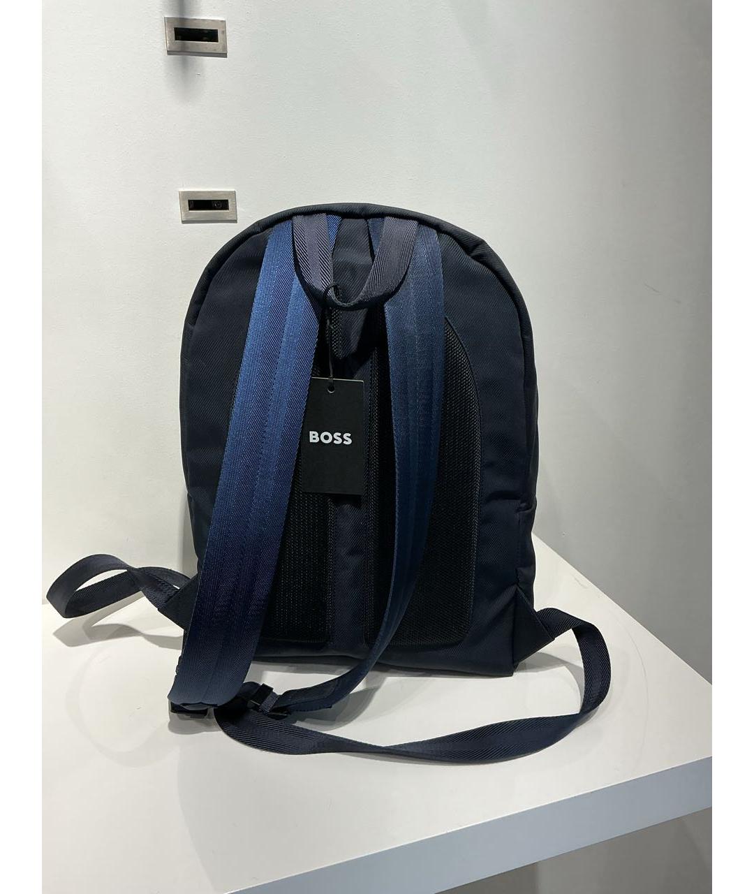 HUGO BOSS Темно-синий синтетический рюкзак, фото 3