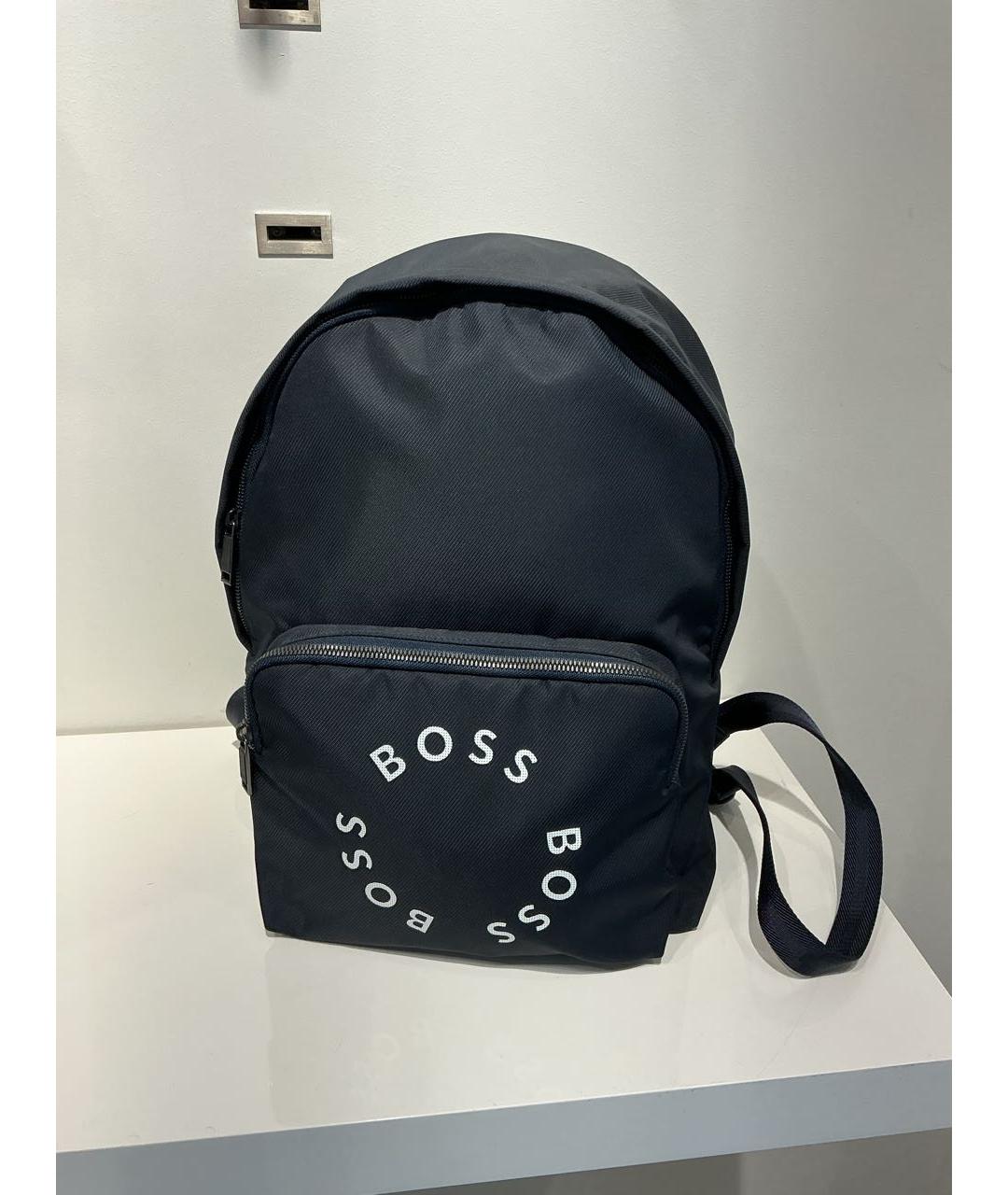 HUGO BOSS Темно-синий синтетический рюкзак, фото 4