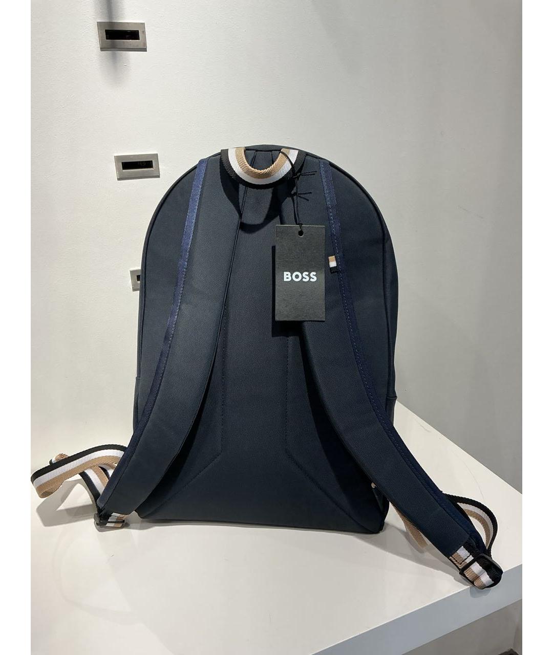 HUGO BOSS Темно-синий хлопковый рюкзак, фото 3