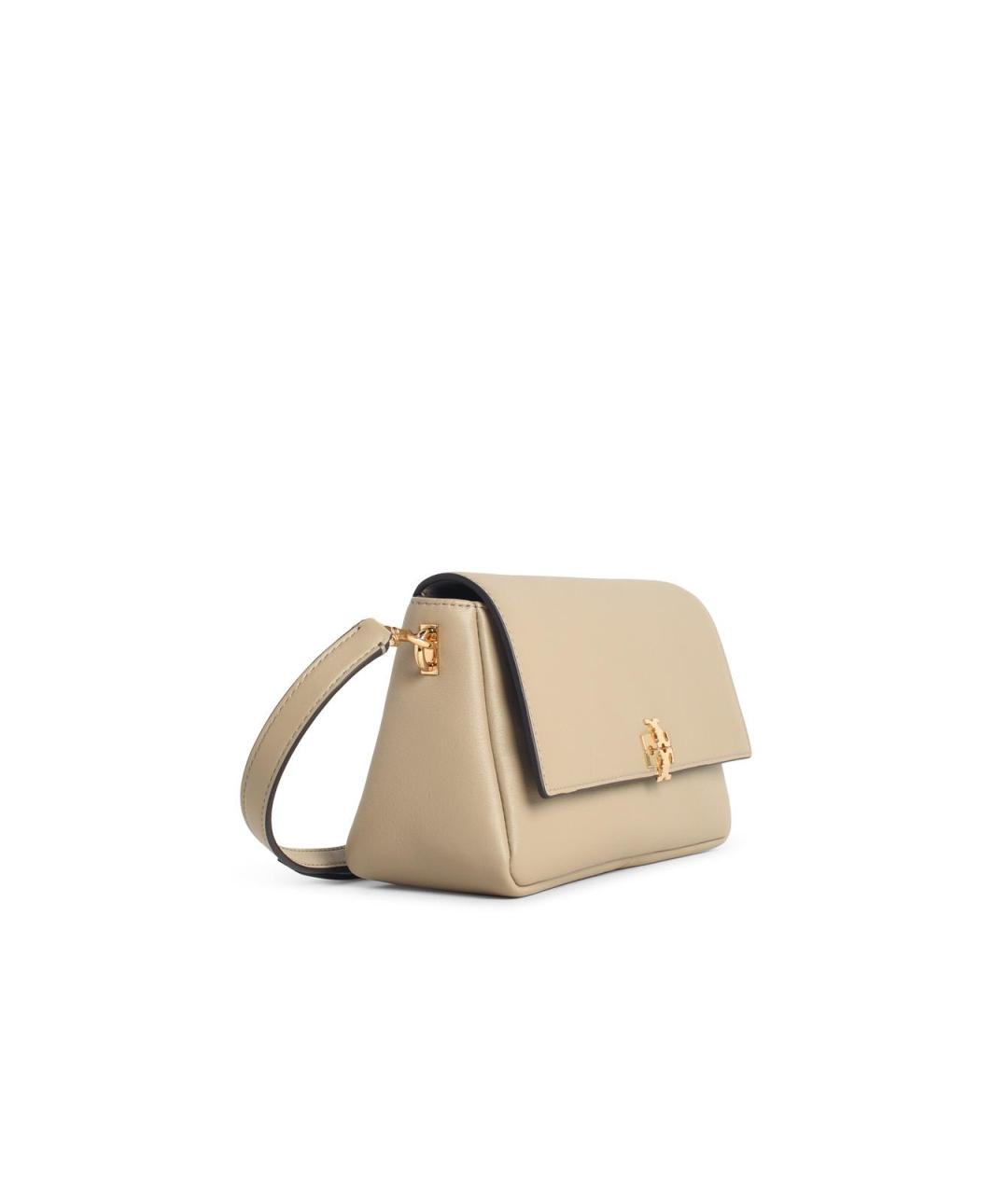 TORY BURCH Бежевая кожаная сумка через плечо, фото 2