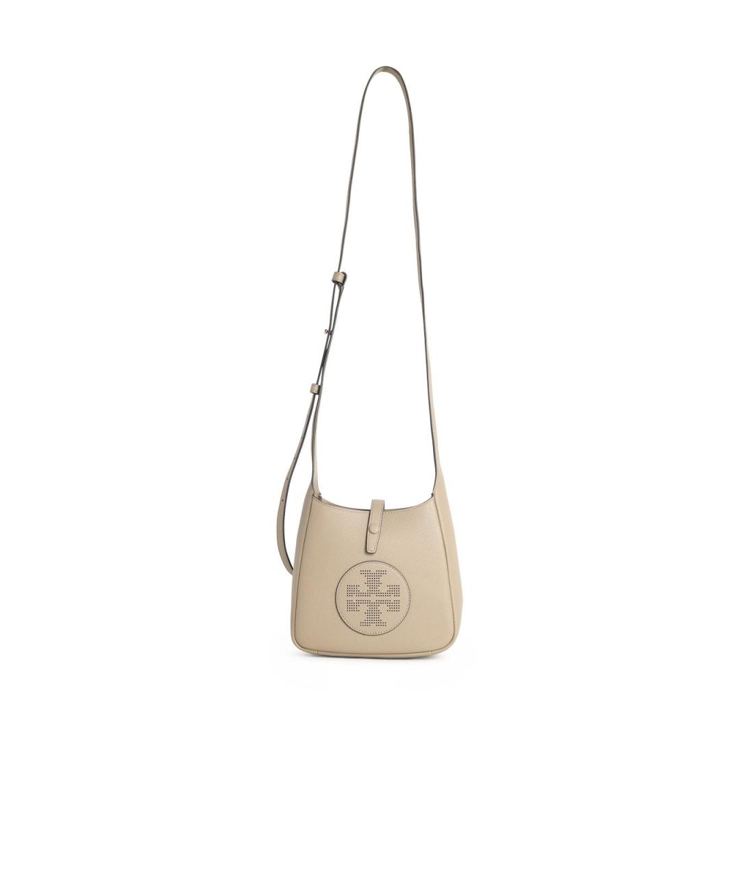 TORY BURCH Бежевая кожаная сумка через плечо, фото 1
