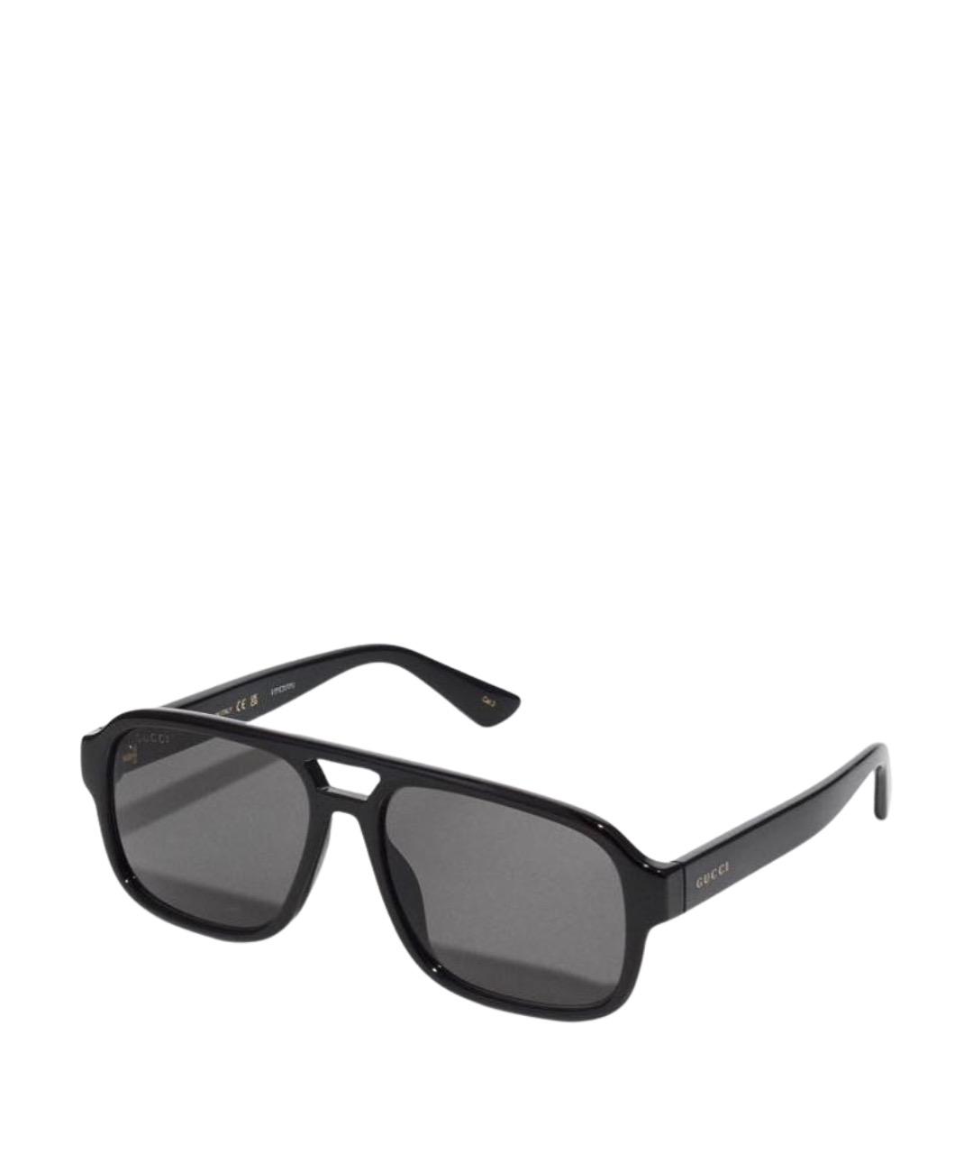 GUCCI Черные пластиковые солнцезащитные очки, фото 1