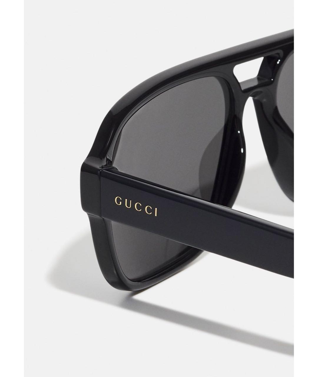 GUCCI Черные пластиковые солнцезащитные очки, фото 2