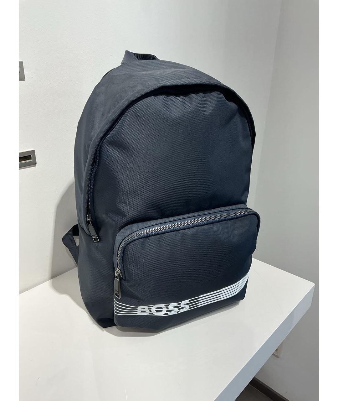 HUGO BOSS Темно-синий синтетический рюкзак, фото 2