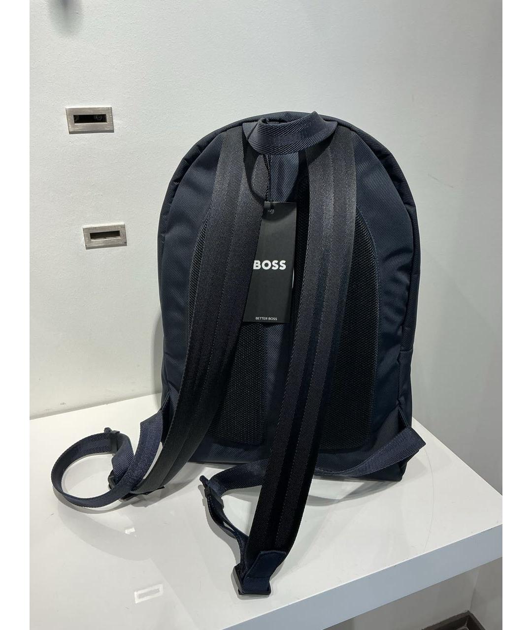 HUGO BOSS Темно-синий синтетический рюкзак, фото 3