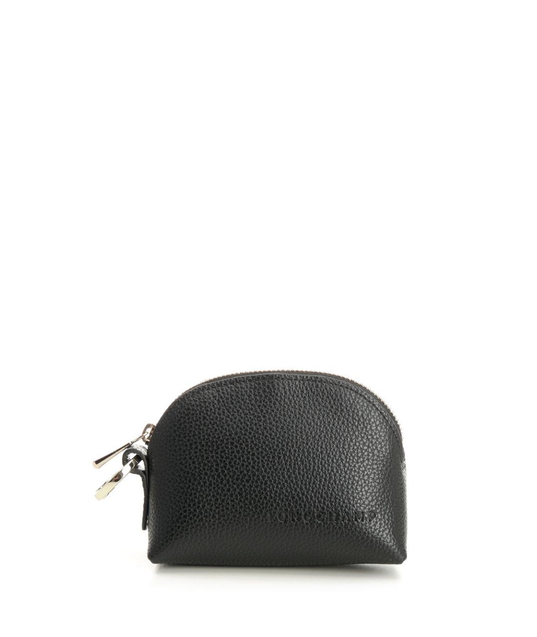 LONGCHAMP Черная кожаная косметичка, фото 1