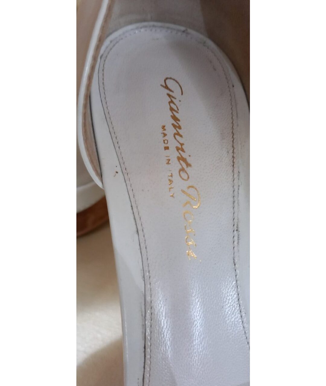 GIANVITO ROSSI Белые кожаные босоножки, фото 7
