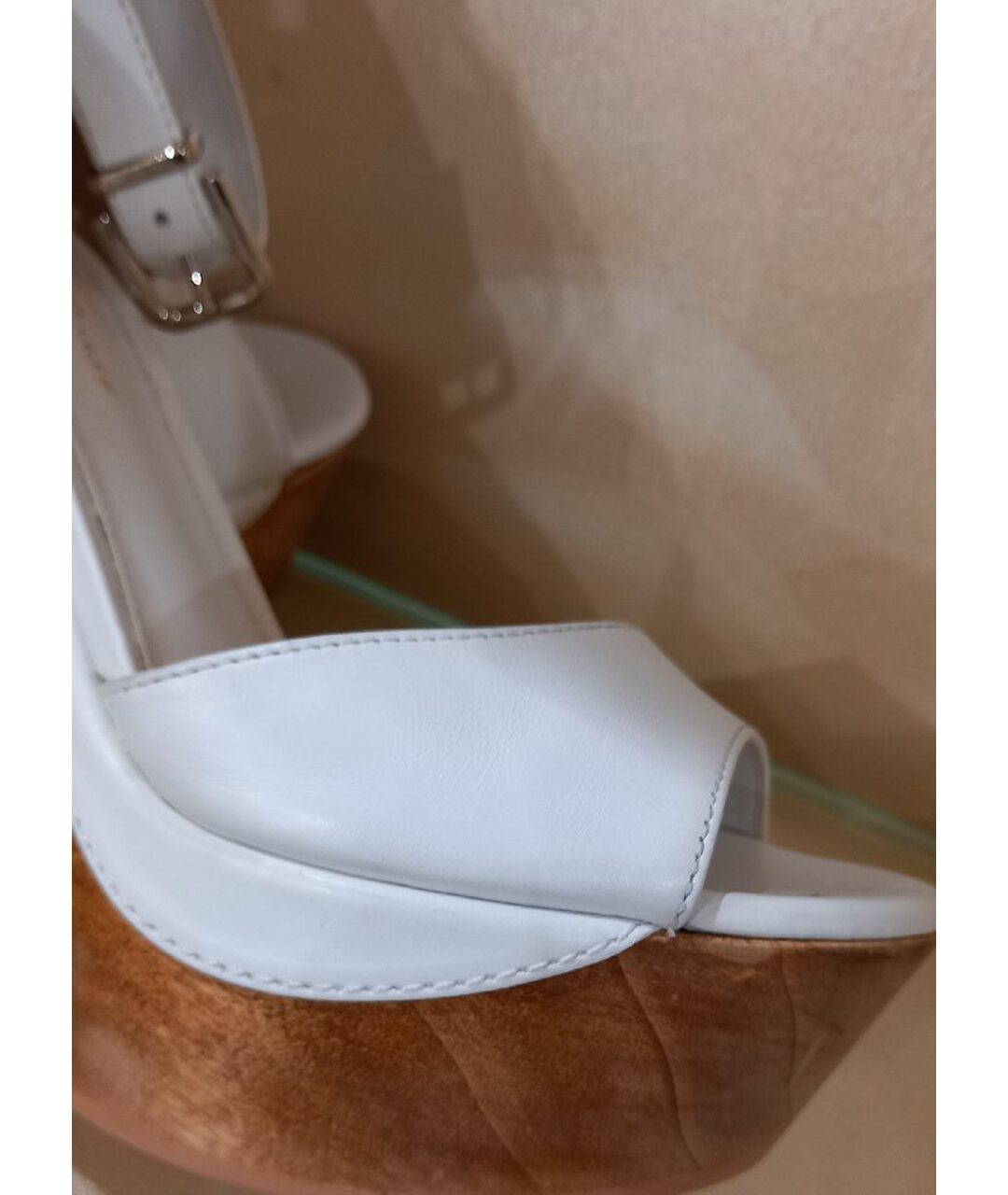 GIANVITO ROSSI Белые кожаные босоножки, фото 6