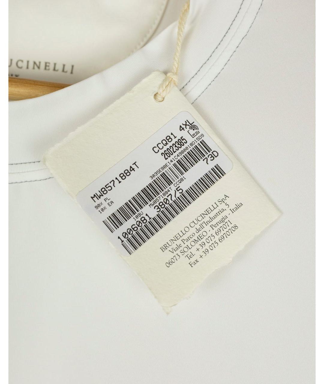 BRUNELLO CUCINELLI Белая футболка, фото 4