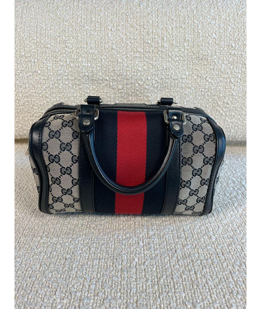 GUCCI Темно-синяя сумка с короткими ручками, фото 3