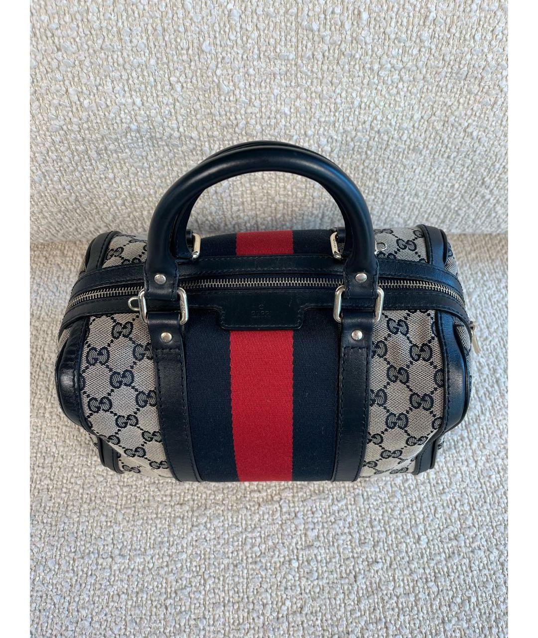 GUCCI Темно-синяя сумка с короткими ручками, фото 9