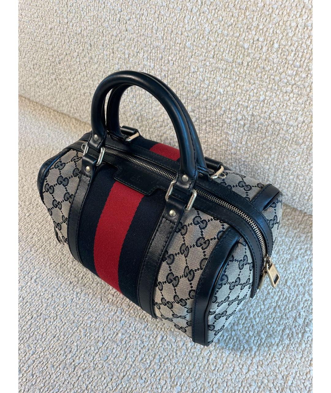 GUCCI Темно-синяя сумка с короткими ручками, фото 5