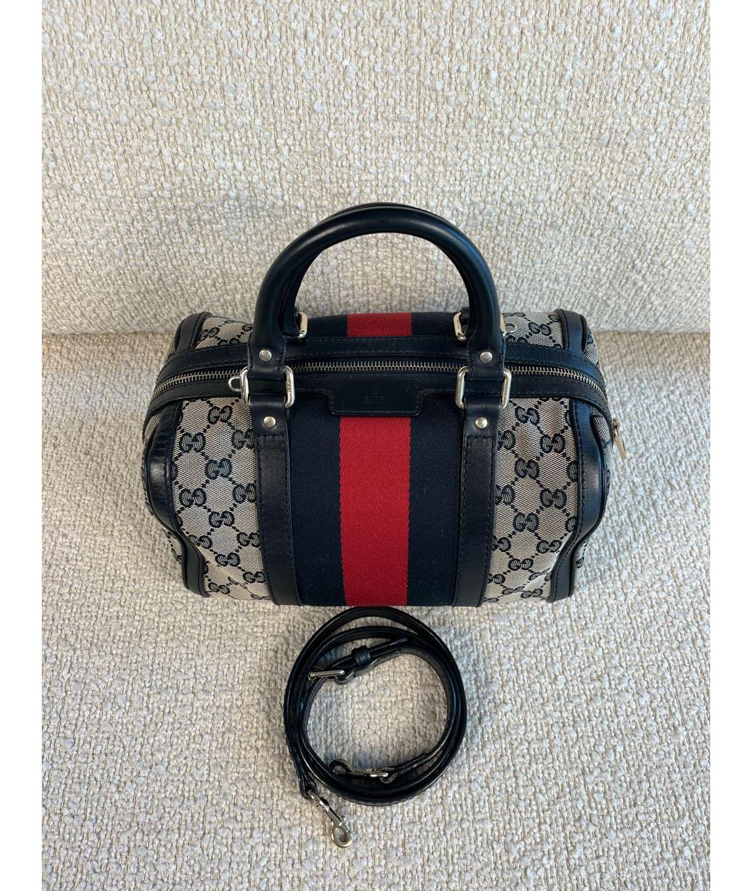 GUCCI Темно-синяя сумка с короткими ручками, фото 6