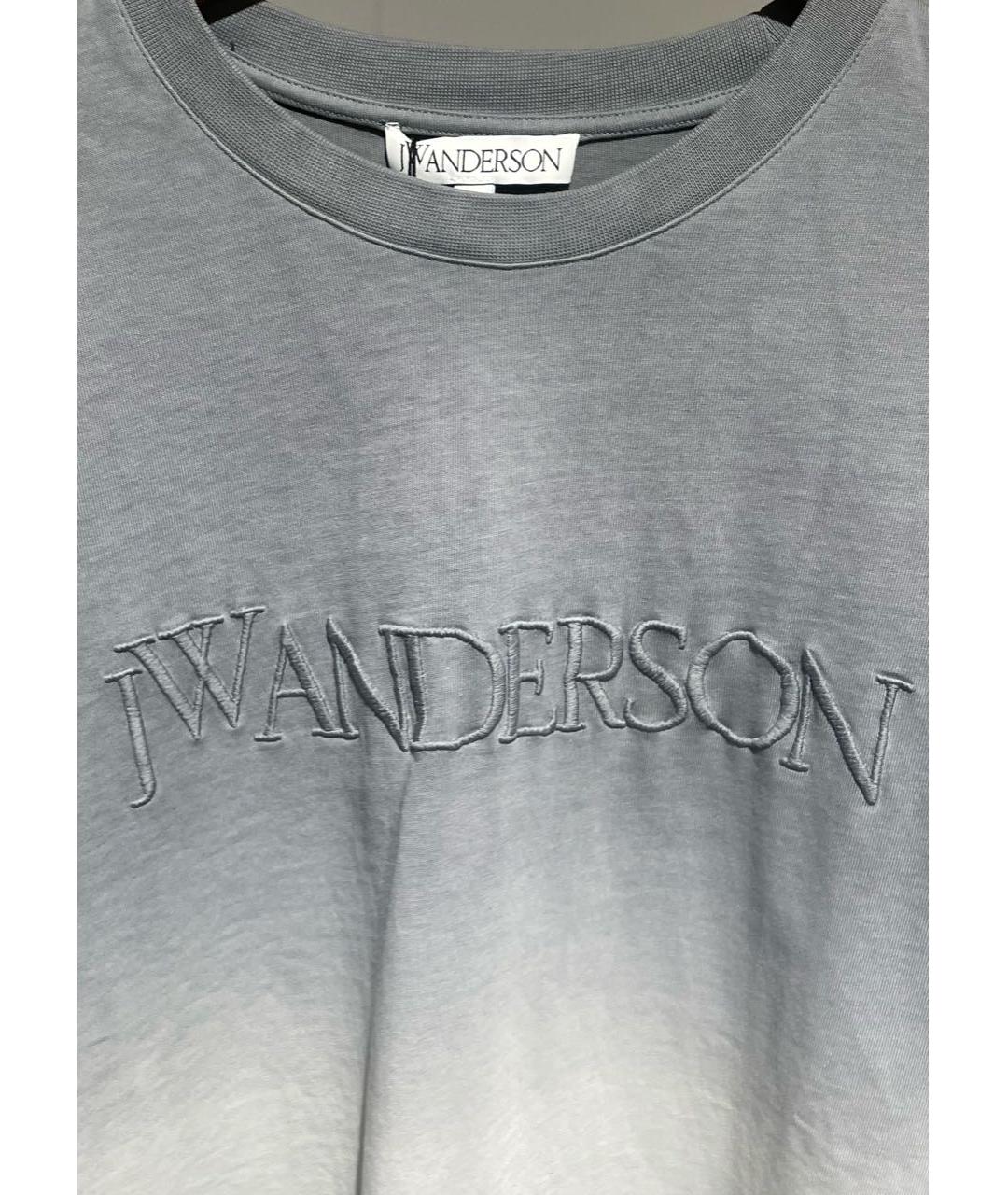 J.W.ANDERSON Серая хлопковая футболка, фото 4