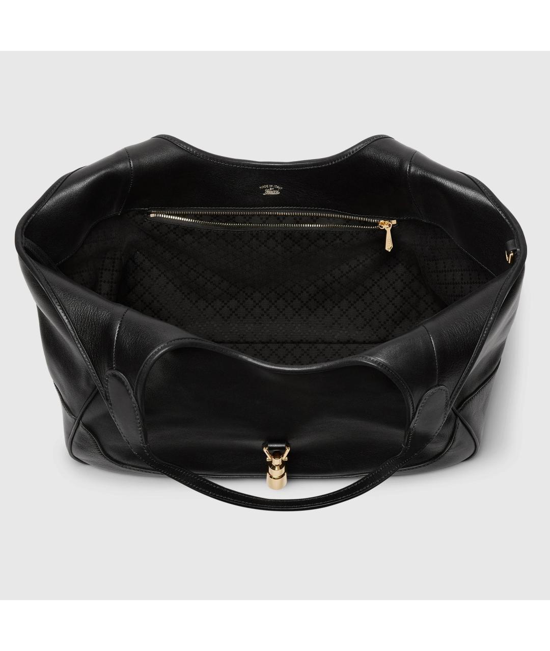 GUCCI Черная кожаная сумка с короткими ручками, фото 2