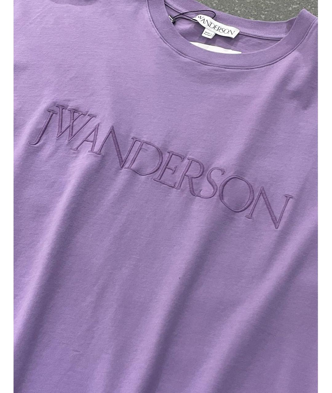 J.W.ANDERSON Фиолетовая хлопковая футболка, фото 7