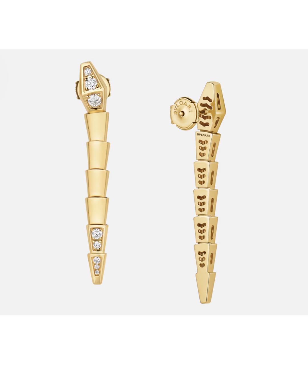 BVLGARI Золотые серьги из желтого золота, фото 2