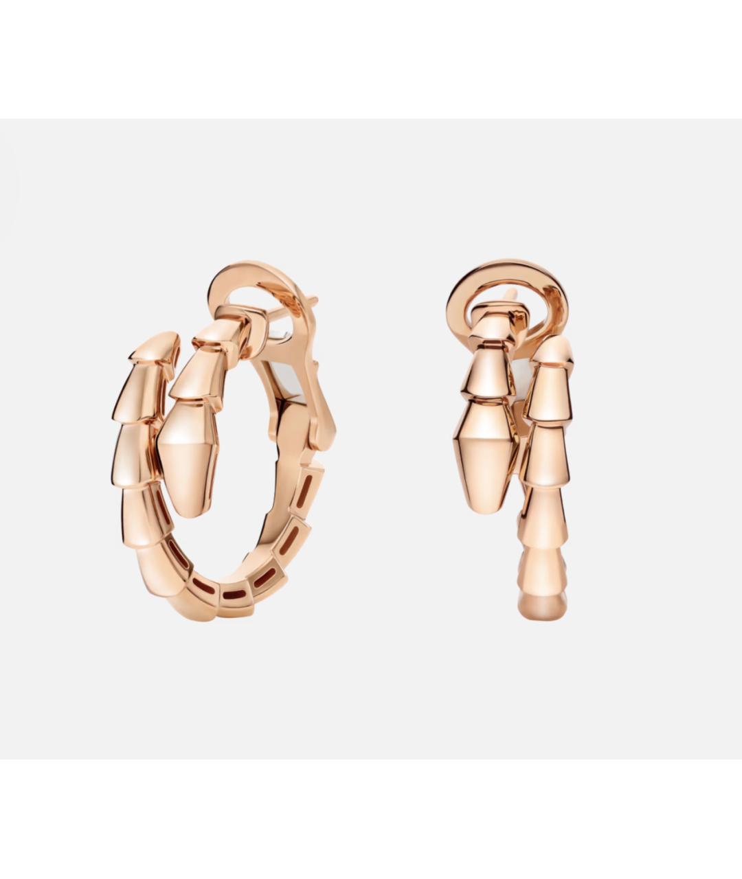 BVLGARI Золотые серьги из розового золота, фото 3