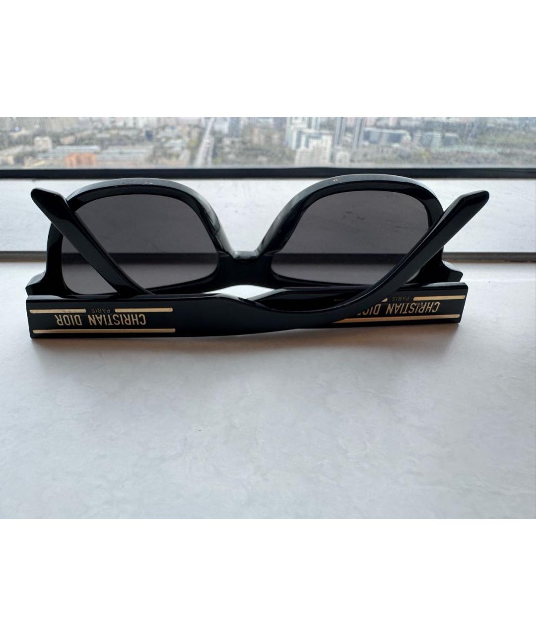 CHRISTIAN DIOR Черные пластиковые солнцезащитные очки, фото 2