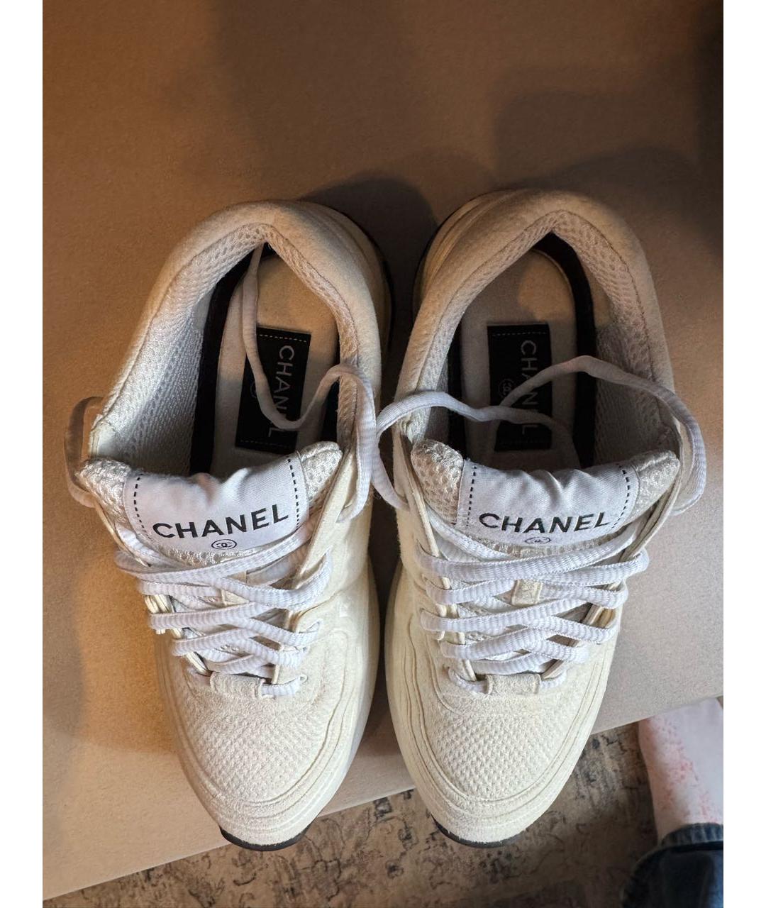 CHANEL Бежевые кроссовки, фото 4