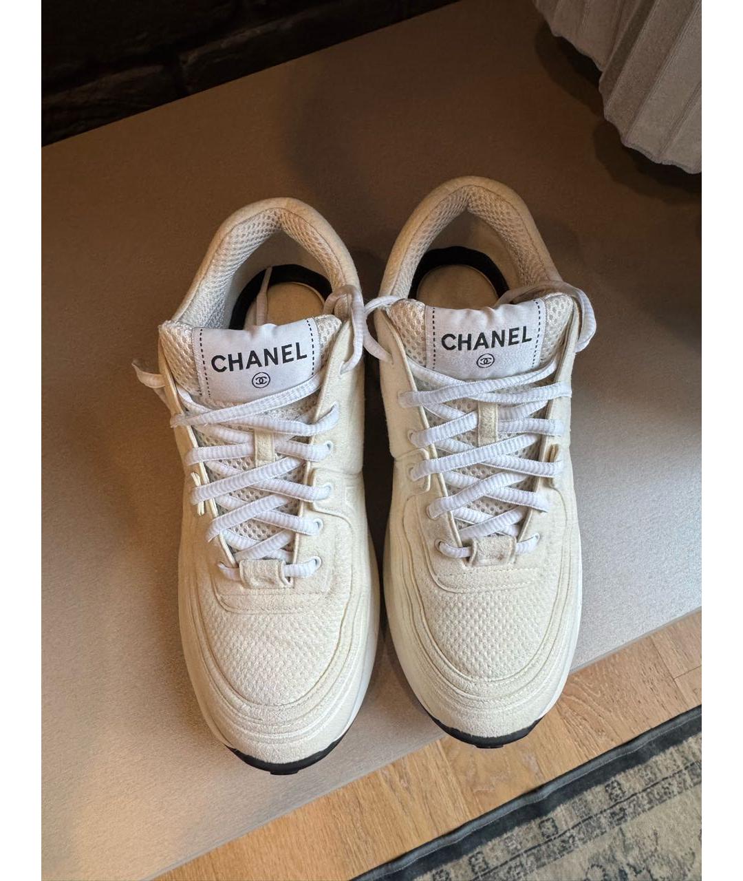CHANEL Бежевые кроссовки, фото 2