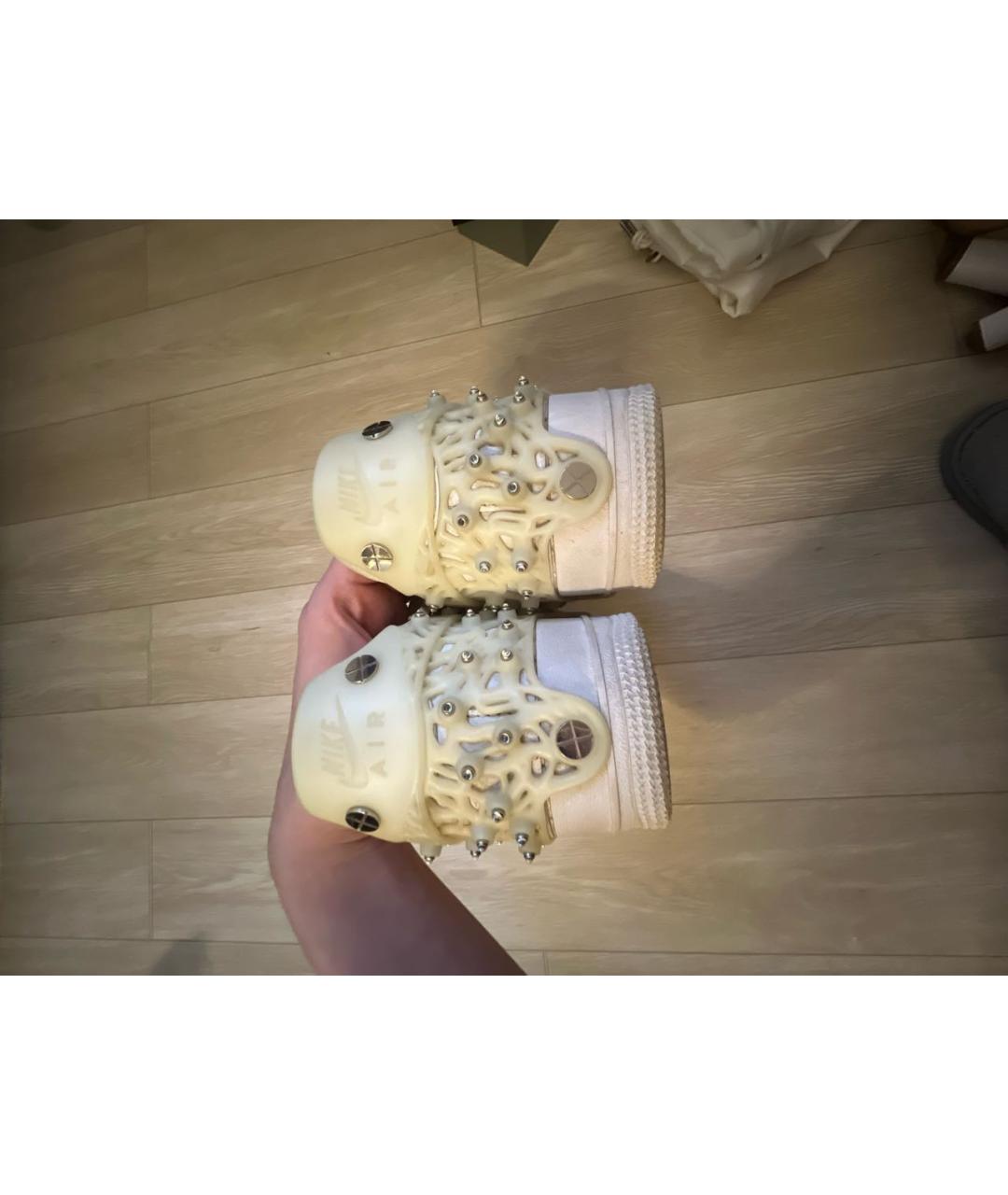 NIKE Белые кожаные кроссовки, фото 4
