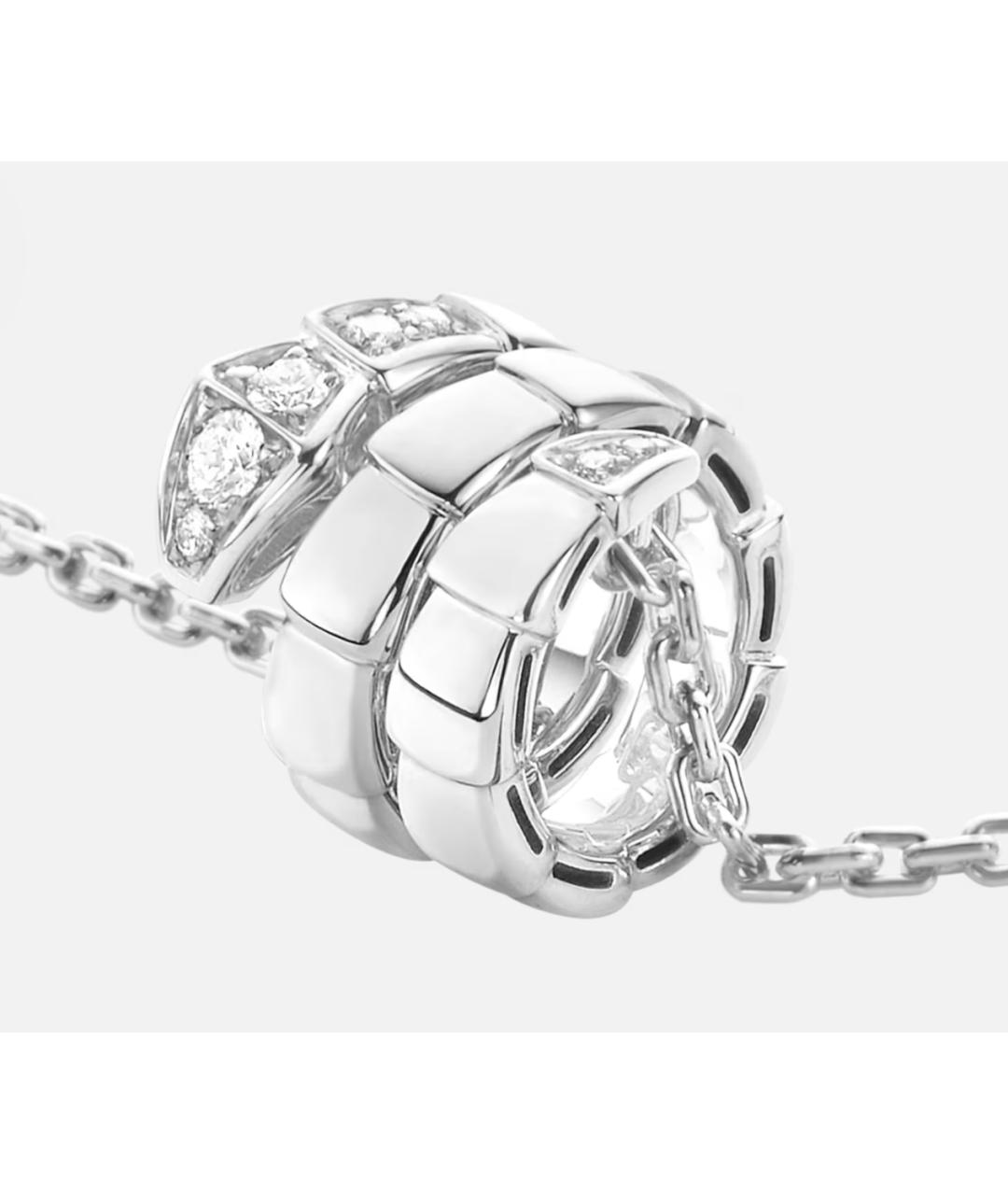 BVLGARI Серебряное колье из белого золота, фото 2