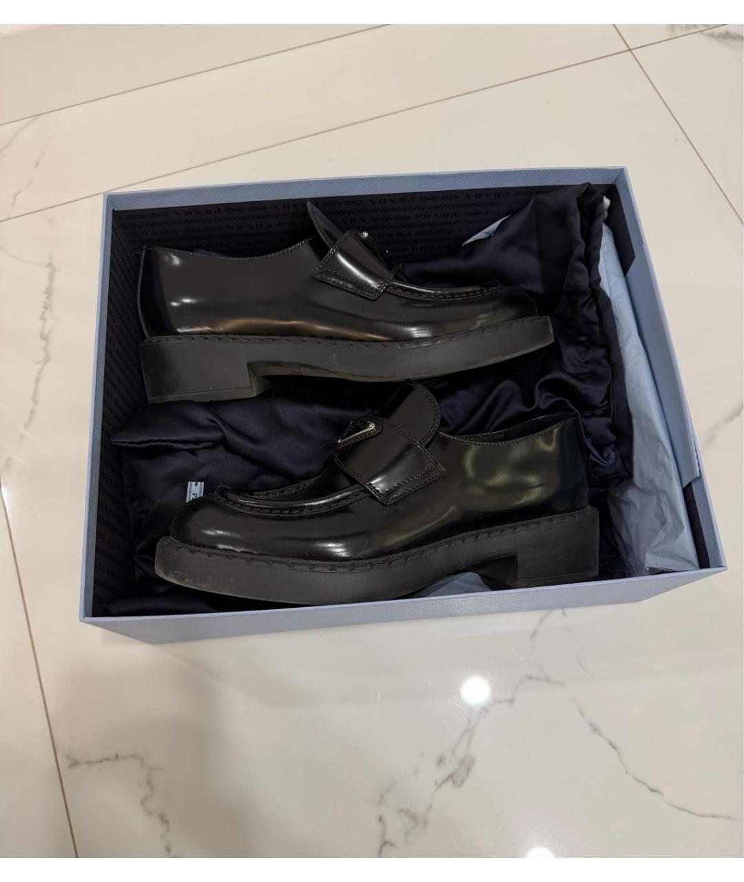 PRADA Черные лоферы из лакированной кожи, фото 6